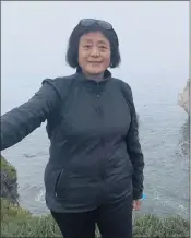  ?? COURTESY OF JAMES “YI” BAI ?? Meng, 64, was stabbed to death while walking her dogs near her home on April 3. Darlene Stephanie Montoya, 23, was arrested on suspicion of murder.