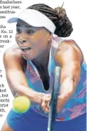  ?? REUTERS ?? Venus lost 36, 57.