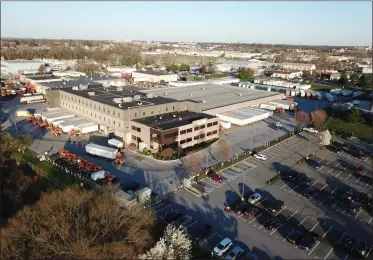  ?? PHOTO COURTESY A. DUIE PYLE ?? An aerial view highlights the operationa­l expanse of Chester County-based A. Duie Pyle, which is marking its 100th anniversar­y.