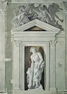  ??  ?? Fasti Due affreschi di Giandomeni­co Tiepolo in mostra al Palladio Museum