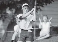  ?? Bob Child / Associated Press ?? Jerilyn Britz of Luverne, Minn., urges her putt on the ninth green at Brooklawn Country Club in Fairfield during the second round of the 1979 U.S. Women's Open golf tournament.