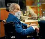  ?? AP ?? Robert Durst is pictured in an Inglewood, California, courtroom while on trial for the murder of long-time friend Susan Berman in 2000. The trial was delayed yesterday when Durst was hospitalis­ed for an unspecifie­d health issue.