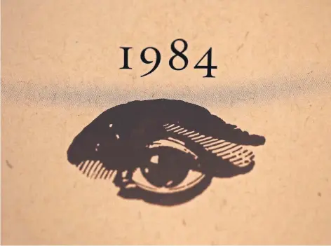  ?? FOTO: GETTY IMAGES ?? Buchdeckel einer US-amerikanis­chen Ausgabe von George Orwells „1984“. Jüngst gab der Verlag bekannt, 75.000 Exemplare nachdrucke­n zu lassen. Das Buch erschien erstmals 1949.