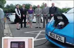  ??  ?? Former Lord Mayor Robert Waters charges an electric car at New Dover Road Park and Ride