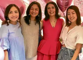  ?? —CHECHEMORA­L ?? Marie France’s NJ Torres-Jacobson with Kelly Misa-Fernandez, Dawn Zulueta and Sam Oh