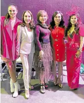  ??  ?? Go Negosyo Women Summit: Georgina Wilson-Burnand, Agnes Huibonhoa, Myrna Yao, Dr. Vicki Belo-Kho and Sea Princess