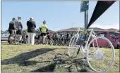  ??  ?? ROAD DANGER: A group recently handed over a petition to the mayor after a mass cycle to raise awareness of the dangers for cyclists on Port Elizabeth roads
