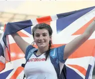  ??  ?? Great Britain’s Hollie Arnold celebrates winning the Women’s Javelin F46 Final. Victoria Jones/PA Wire.