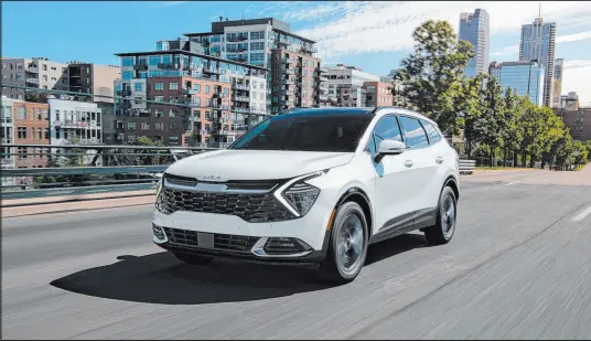  ?? Kia ?? The 2023 Kia Sportage has a 2.5-liter, I-4 engine paired with a new eight-speed automatic transmissi­on.