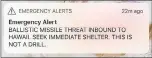  ?? ASSOCIATED PRESS ?? This smartphone screen capture shows a false incoming missile emergency alert in Hawaii.
