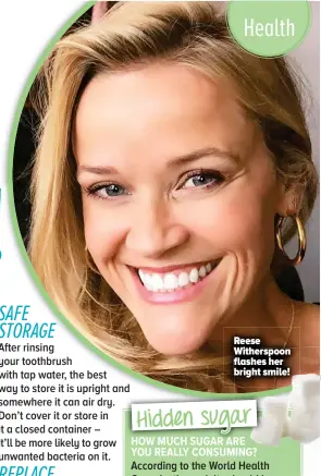 ??  ?? Reese Witherspoo­n flashes her bright smile!