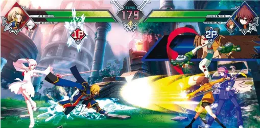  ??  ?? Los combates de Crosstagba­ttle son un auténtico espectácul­o, como es costumbre en Arc System Works.