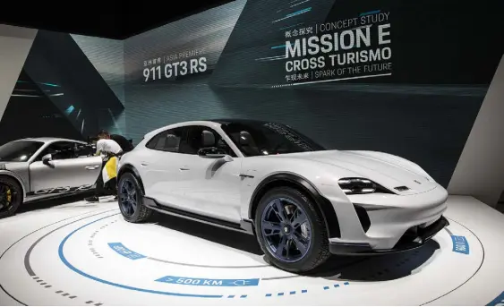  ??  ?? The Volkswagen-owned carmaker is to invest heavily on ecars like the Porsche Mission E Cross Turismo concept vehicle