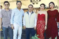  ??  ?? (From left) Miguel and Dr. Mikee Romero, Vichai Srivaddhan­aprabha, Sheila Romero and Tippy Choungrang­see.