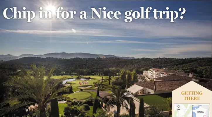  ??  ?? ROOM WITH A VIEW: Looking out from the clubhouse at Royal Mougins Golf Resort on the Cote dAzur