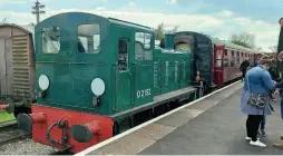  ?? (Adrian v Paul) ?? The Swindon & Cricklade Railway was another to reopen on May 1, with Class 03 D2152 doing the honours with the 100 departure from Blunsdon. Our reported says that patronage was good, which is good news indeed.