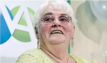  ?? DON HEALY ?? Lottery winner Mary Wernicke, of Neville, about 50 kilometres south of Swift Current, says her $60-million lottery win “hasn’t sunk in yet.” So far, she has no plans on how she will spend the windfall.