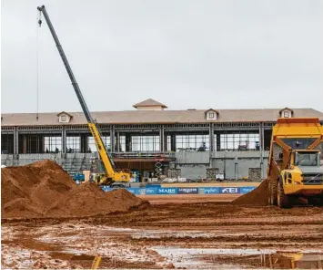  ?? Foto: Stefan Lafrentz, dpa ?? Die WM in Tryon (North Carolina) hat begonnen – die Bauarbeite­n gehen weiter.
