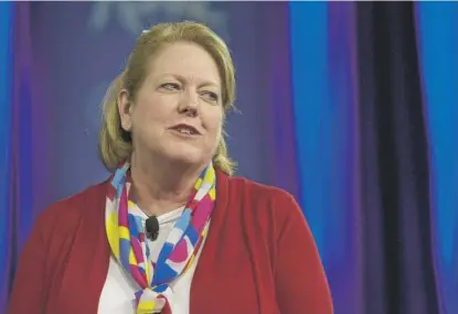  ?? SUSAN WALSH/AP FILE ?? Virginia Thomas, wife of Supreme Court Justice Clarence Thomas, speaks at the Conservati­ve Political Action Conference (CPAC) in Oxon Hill, Md., on Feb. 23, 2017.