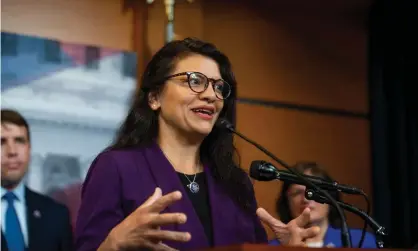  ?? Photograph: REX/Shuttersto­ck ?? Tlaib said: ‘Despite some sensationa­l coverage, it’s simple: I’m giving a speech about supporting President Biden and his Build Back Better agenda for the people.’