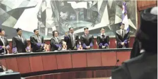  ?? LISTÍN DIARIO ?? Ceremonia. Manuel Herrera Carbuccia, vicepresid­ente de la Suprema Corte de Justicia, juramentó a 168 nuevos abogados y notarios, durante un acto celebrado ayer.