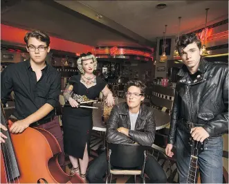  ??  ?? Calgary rockabilly darlings Peter and the Wolves are ready to release their debut album.