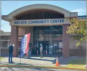  ?? ANDREW BUTLER — THE TIMES-STANDARD ?? Some residents are calling on the City of Arcata to utilize city-owned buildings like the community center as an emergency shelter for homeless residents during low temperatur­es.