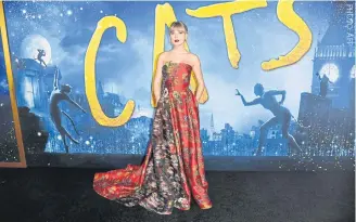  ??  ?? Taylor Swift at the world premiere of Cats at the Alice Tully Hall in New York.