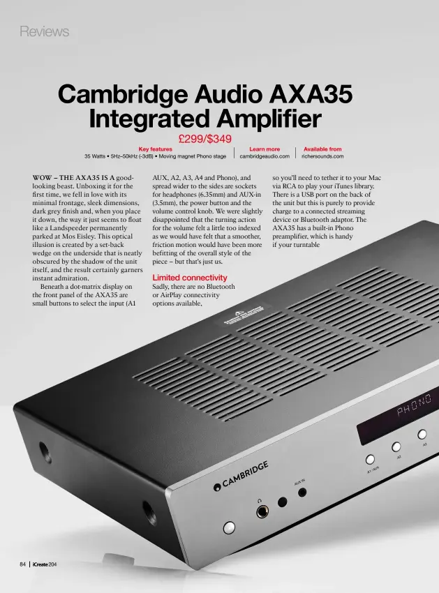 Cambridge Audio AXA35 Integrated Amp - PressReader