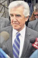  ?? Times Union archive ?? Former Senate Majority Leader Joseph Bruno speaks to reporters during his trial in U.S. District Court in Albany on Nov. 5, 2009.
