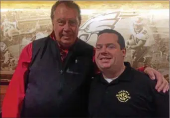  ?? SUBMITTED PHOTO ?? Barnaby’s of America owner Bill Daley, left, stands with Dan Hurst, general manager and executive chef, at the Havertown location. Restaurant­s and bars across the region got a big boost in their bottom lines by the Eagles’ run to a Super Bowl title.