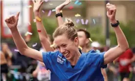  ?? Photograph: Eric Tolentino/PA ?? Jessica Anderson ran the London Marathon last month in her nurse’s uniform.