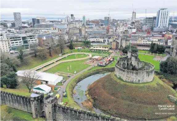  ?? WALES NEWS SERVICE ?? The ice walk at Cardiff Castle