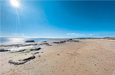  ?? ?? Beautiful Dornoch beach offers an unspoilt seaside stroll.