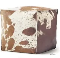  ?? RH Teen ?? Cowhide square pouf, $429 at RH Teen.