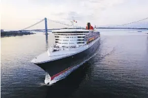  ?? CUNARD ?? Dog and cat owners can bring their pals on cruises between New York and Southampto­n, England, aboard the Queen Mary 2.