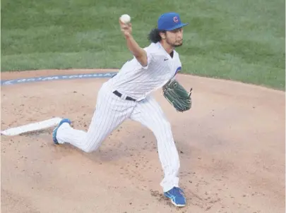  ?? JEFF HAYNES/AP ?? Cubs starting pitcher Yu Darvish struck out 11 and allowed only one hit Thursday night against the Brewers.