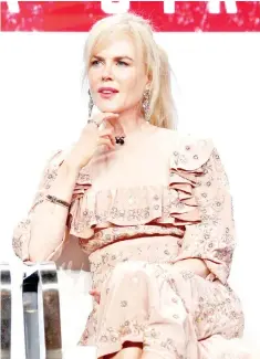  ??  ?? Nicole Kidman also acknowledg­ed that she has experience­d sexual harassment, but declined to go into detail.