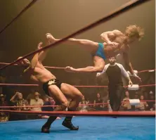  ?? A24 ?? Zac Efron, right, as Kevin Von Erich in “The Iron Claw.”