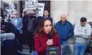  ?? Stella Moris speaks to the media outside the Royal Courts of Justice in London last month. Photograph: Vuk Valcic/Sopa Images/Rex/Shuttersto­ck ??