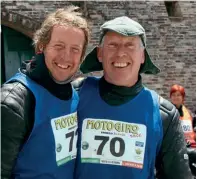  ??  ?? The ever-smiling Bill after a 200-mile jaunt over less than perfect roads on a 50-year-old bike with minimal suspension and me with a daft hat on: precious times, never to be forgotten.