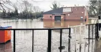  ??  ?? Flooded Didsbury Toc H rugby club