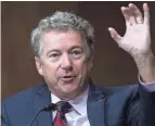  ?? TOM WILLIAMS/POOL VIA AP ?? Sen. Rand Paul, R-KY., delayed the passage of the defense bill, finding fault with amendments involving troop withdrawal­s.