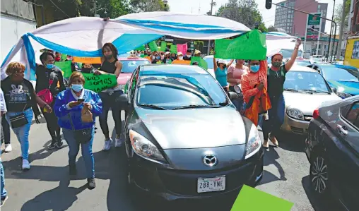  ?? /FEDERICO XOLOCOTZI ?? Sus seguidores se manifestar­on en Dr. Lavista y en otras zonas de la ciudad