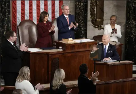  ?? YURI GRIPAS — ABACA PRESS/TNS ?? President Joe Biden’s State of the Union address provided plenty of policy proposals that are worth examining. During his 70-minute speech, the president touched on policing, gun violence and taxing America’s wealthiest.