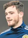  ??  ?? Former Dundee United team-mate Andy Robertson is a familiar face in the Scotland squad for Stuart Armstrong.