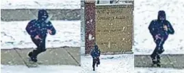  ?? CHICAGO POLICE ?? Police released these pictures taken outside Benito Juarez High School, 2150 S. Laflin St., of a person they are trying to identify in connection with the shooting of four high school students, two of whom died Friday.