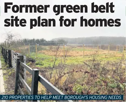  ?? MARIE WILSON ?? Former green belt land in Cotgrave where 210 homes could be built next to the Manvers Business Park.