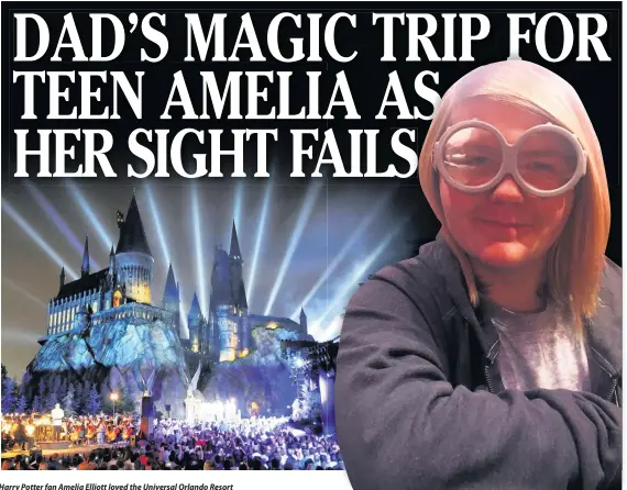  ??  ?? Harry Potter fan Amelia Elliott loved the Universal Orlando Resort