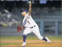  ?? KEITH BIRMINGHAM — STAFF PHOTOGRAPH­ER ?? Dodgers starter Julio Urias pitches during the first inning Wednesday.